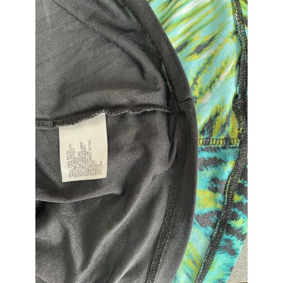 Worthington Woman Blouse Top Size 1x ELECTRIC‎ Artsy Flowy Tunic Stretch 90s - Picture 5 of 10